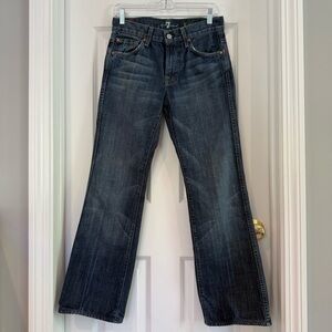 7 For All Mankind ‘A’ Pkt Bootcut Denim Jeans Size 28